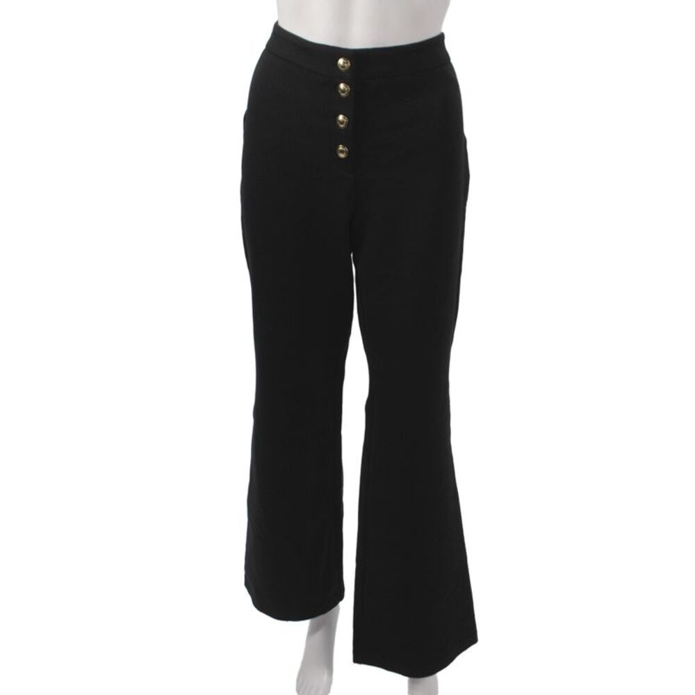 Michael Michael Kors Women Dress Pants Black 65% Viscose Button Size M